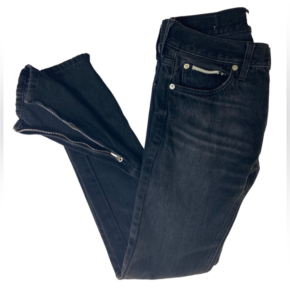 Fog Essentials Fear of God Ankle Zip Skinny Faded Denim Jeans - Size 28